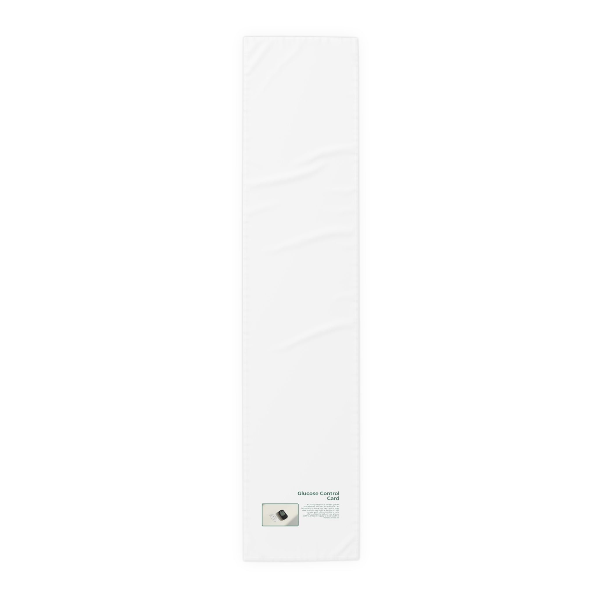 Glucose Control Card Table Runner — Medical Reminder Decor