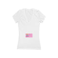 V-Neck Tee "Currently..." Minimalist Pink Status Graphic – Women's Casual Top