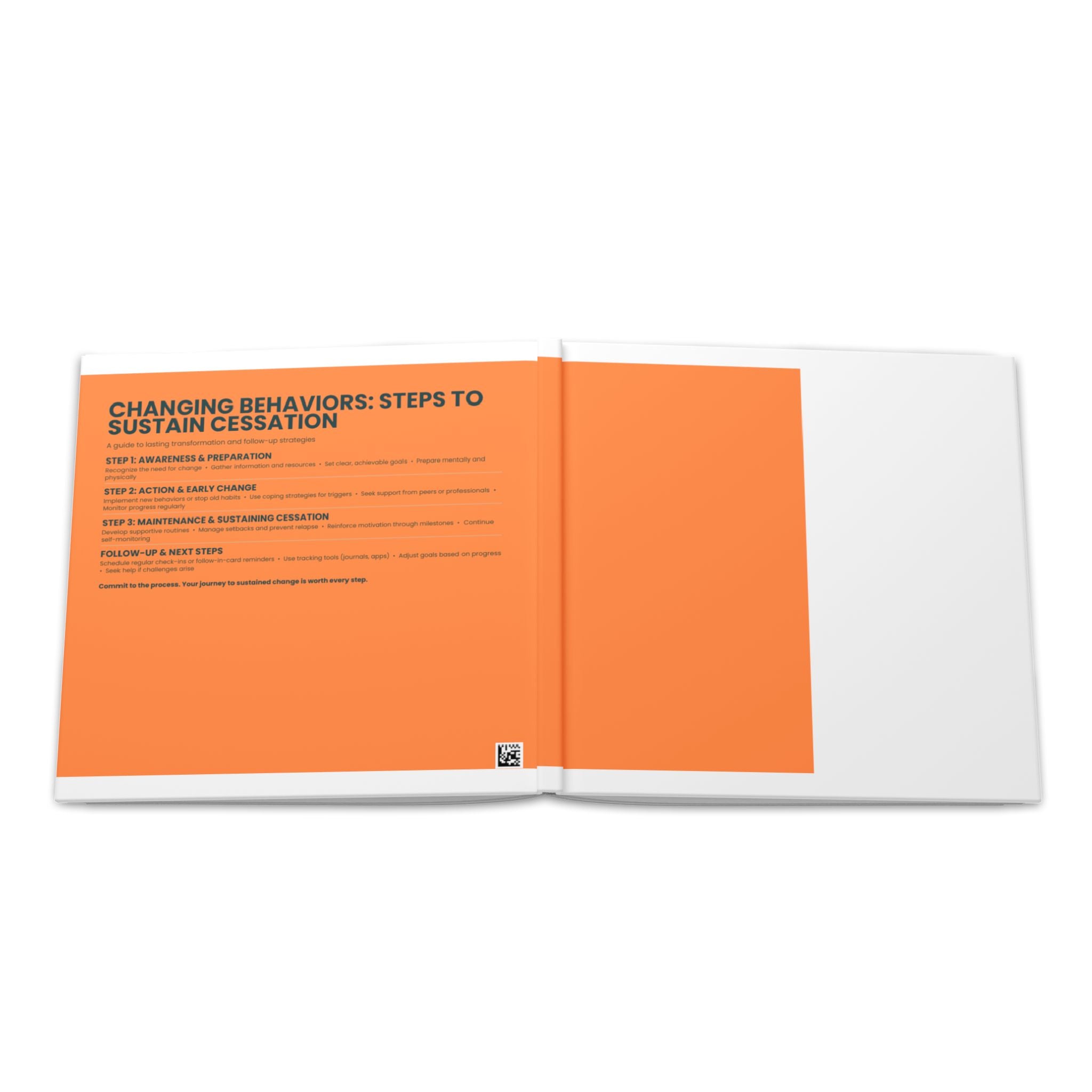Hardcover Photo Book — Minimal Orange Block Design