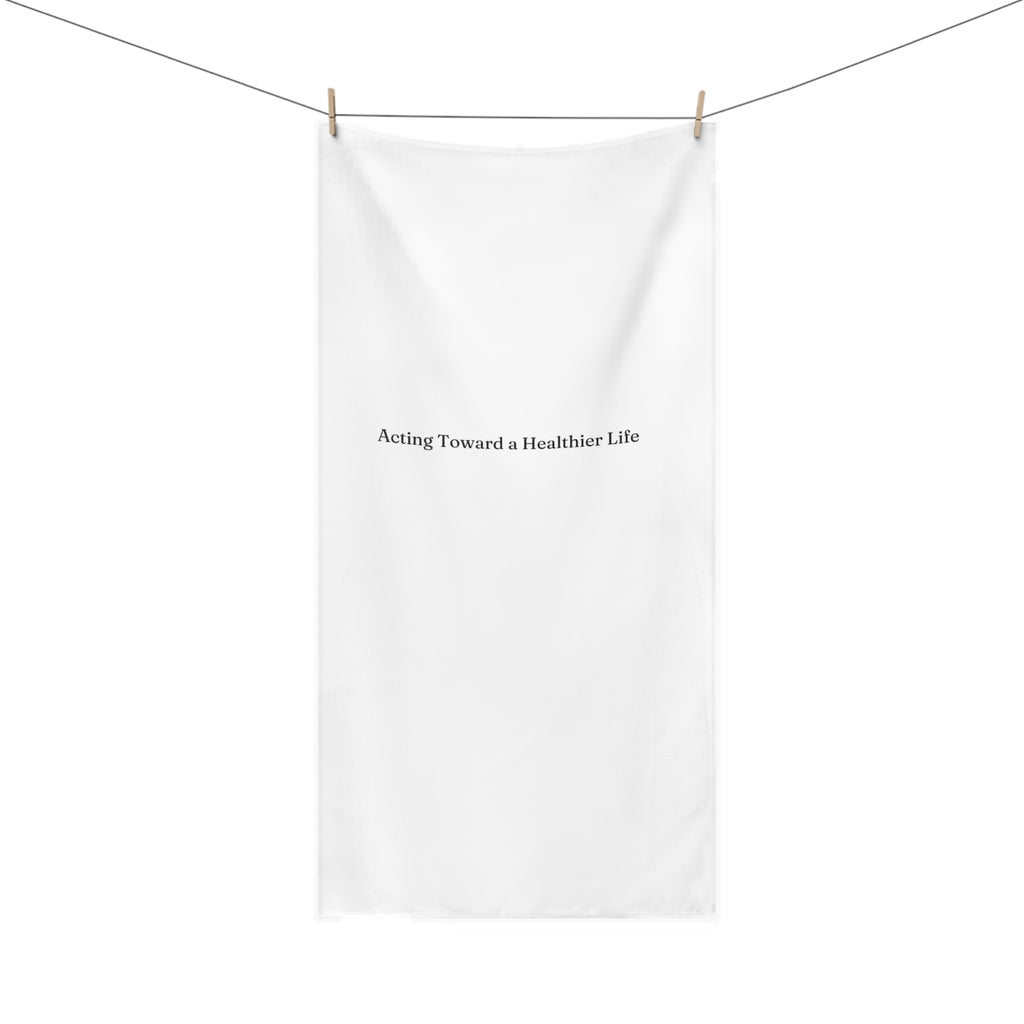 Mink-Cotton Towel — "Acting Toward a Healthier Life" Minimal Wellness Beach Towel