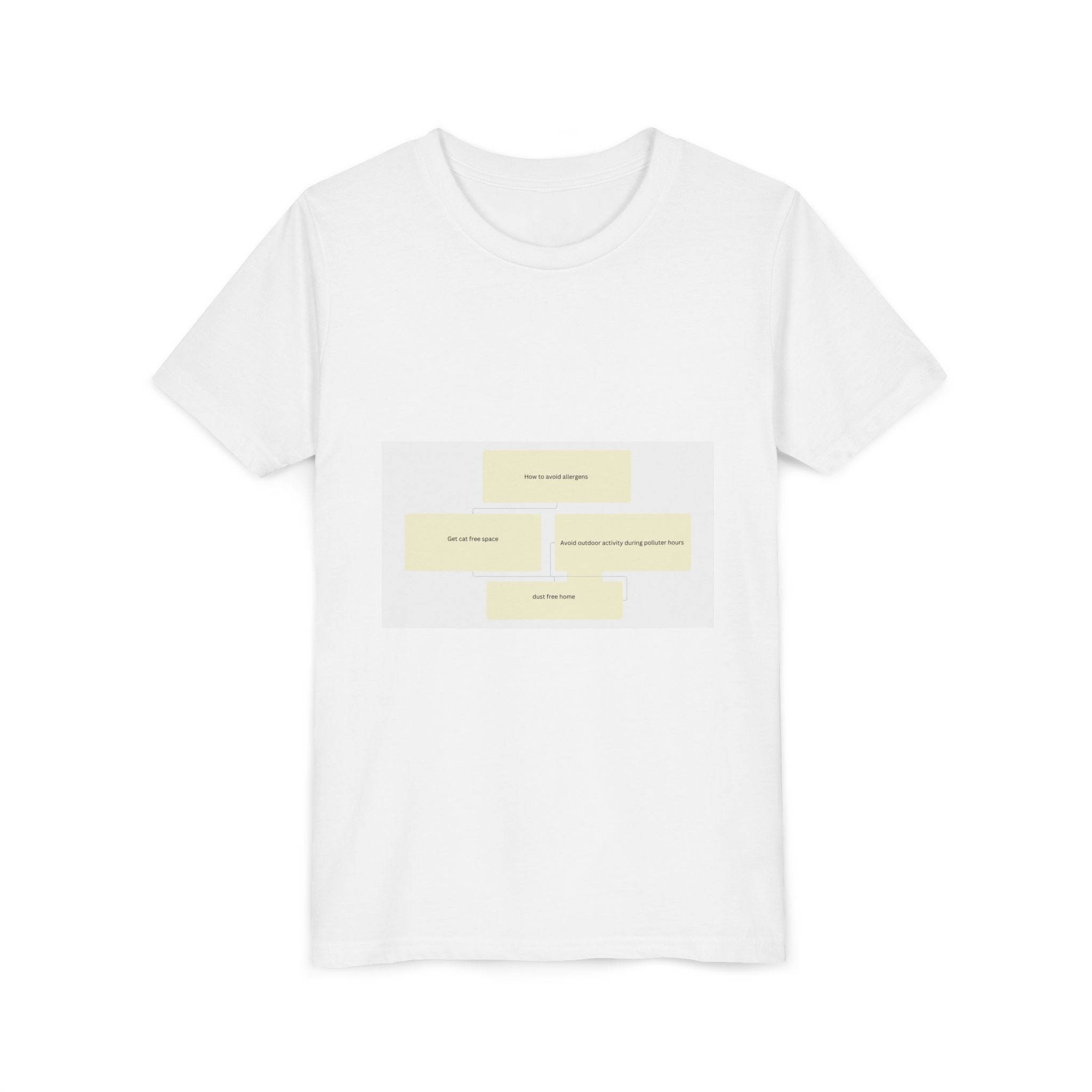 Youth Tee — Minimalist Yellow Sticky Note Design (‘You Are Not Alone’)