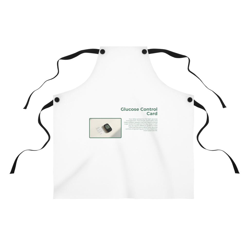Glucose Control Card Apron — Medical Reminder Apron for Diabetics