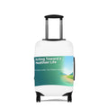 Luggage Cover – 'Acting Toward a Healthier Life' Travel Protector with Scenic Wellness Design