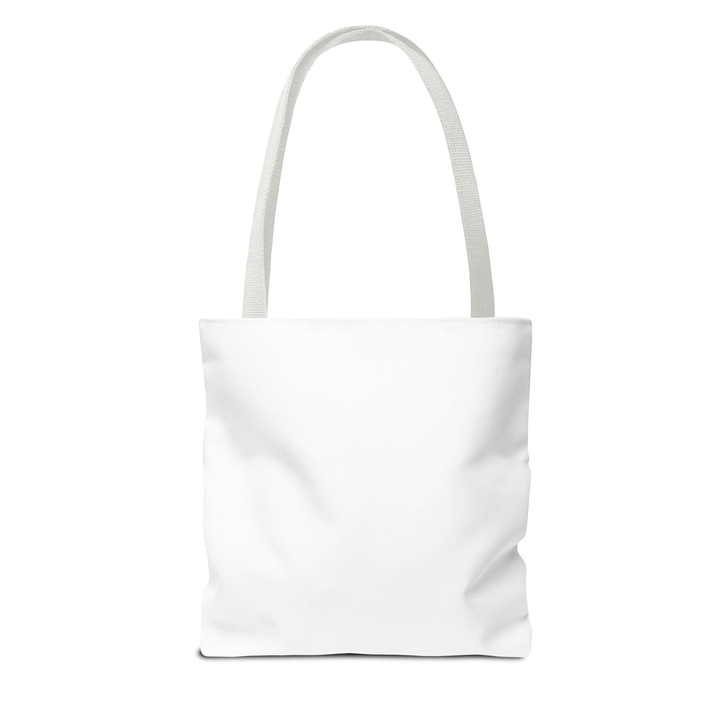 Tote Bag — Minimal Orange Accent Canvas Tote with 'Changing Behaviors: Steps to Sustain Creation' Text