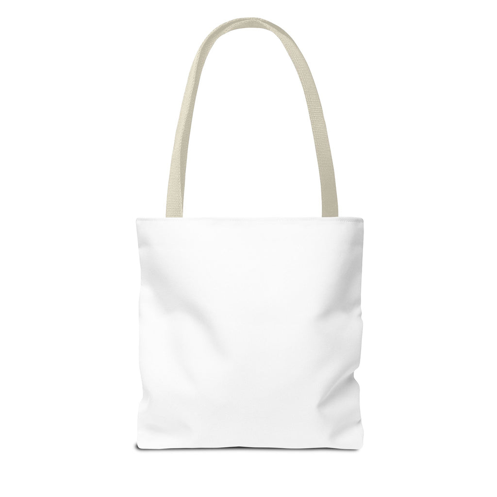 Tote Bag — Minimal Orange Accent Canvas Tote with 'Changing Behaviors: Steps to Sustain Creation' Text