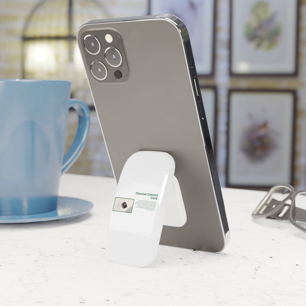 Phone Grip Stand — "Glucose Control Card" Medical Reminder Click-On Grip