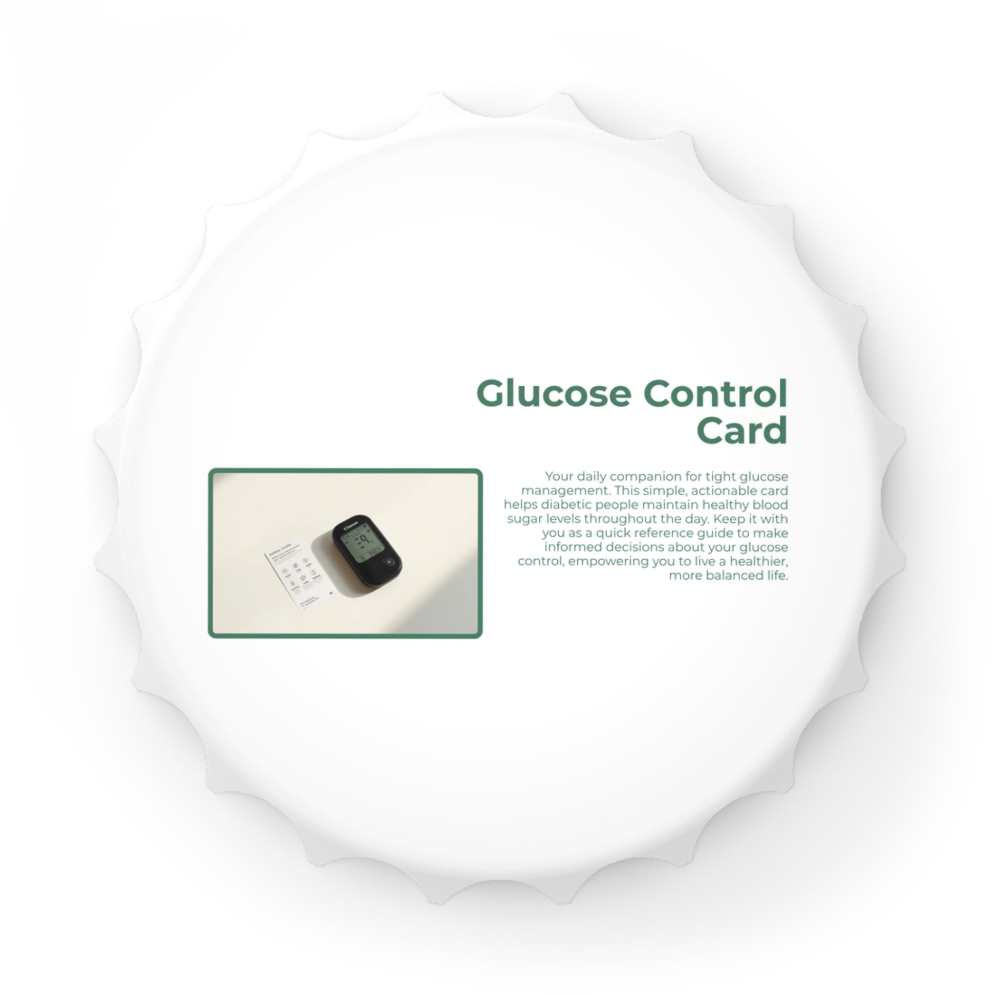 Glucose Control Card Bottle Opener