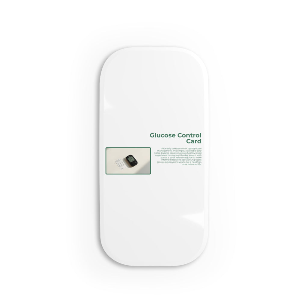 Phone Grip Stand — "Glucose Control Card" Medical Reminder Click-On Grip