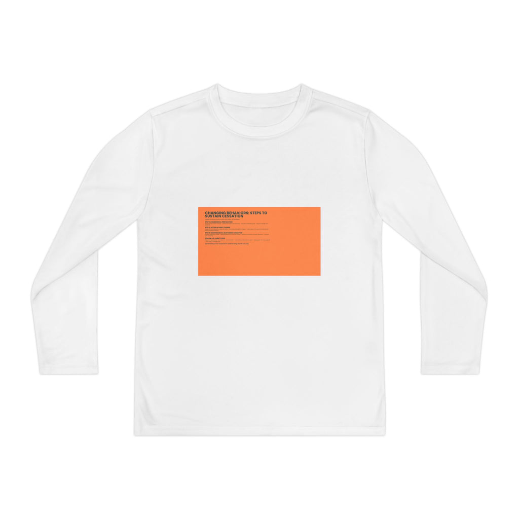 Youth Long Sleeve Tee — Orange Label Minimalist Competitor Design