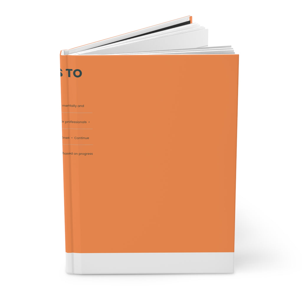 Hardcover Journal — Changing Behaviors: Steps to Sustain Cessation (Orange Matte)