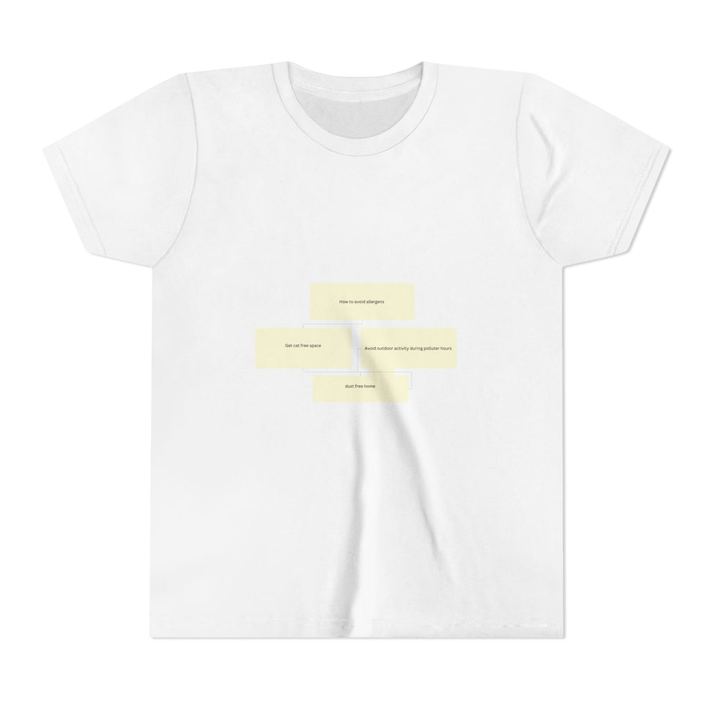 Youth Tee — Minimalist Yellow Sticky Note Design (‘You Are Not Alone’)
