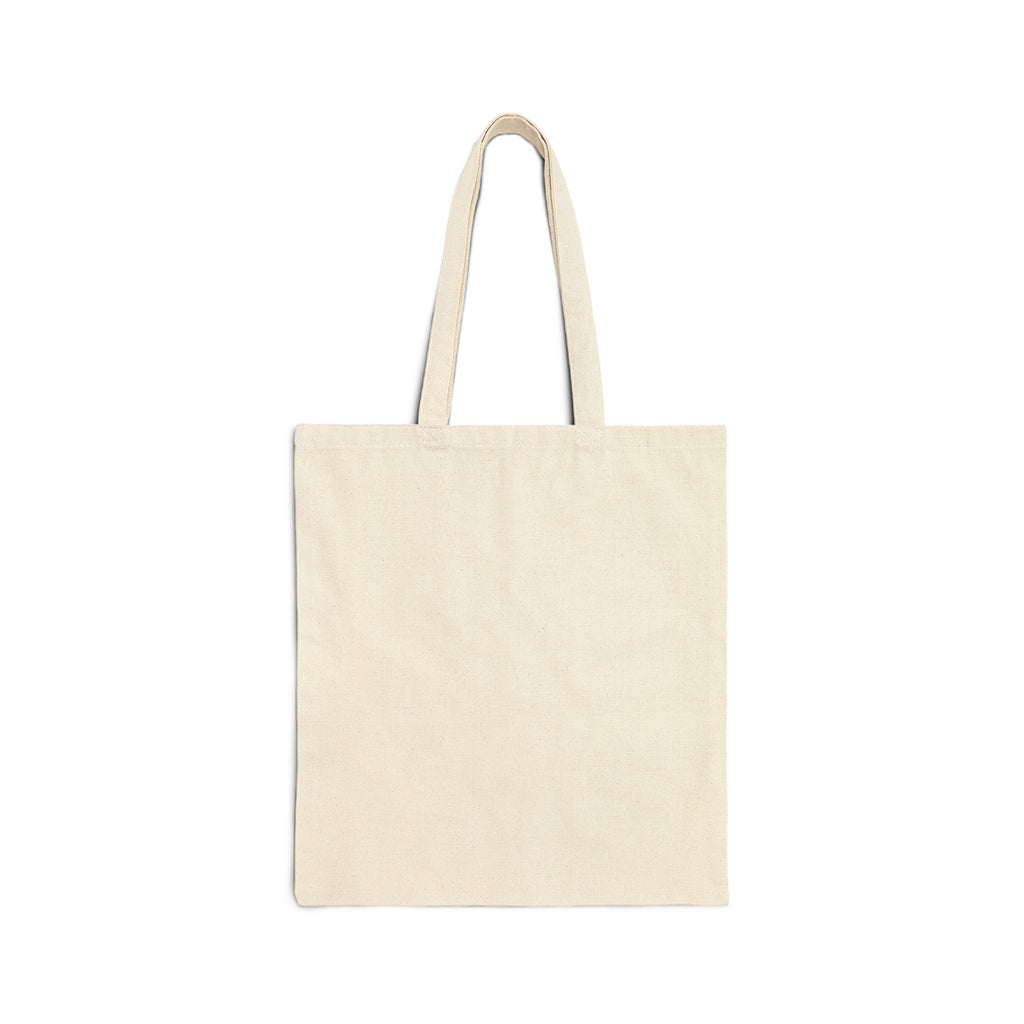 Canvas Tote Bag with Minimal Orange Label Graphic