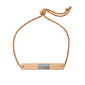 Engravable Adjustable Flat Bar Bracelet — Personalized Name or Message