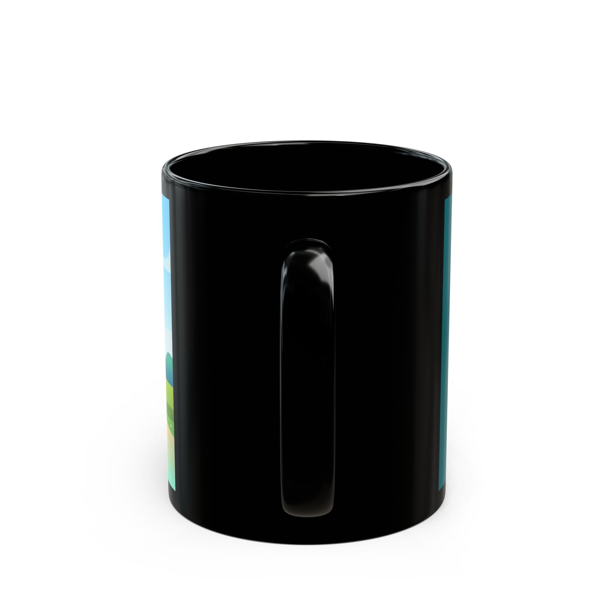 Motivational Journey Black Mug — "Stepping Toward a Healthier Life" Inspirational Coffee Cup