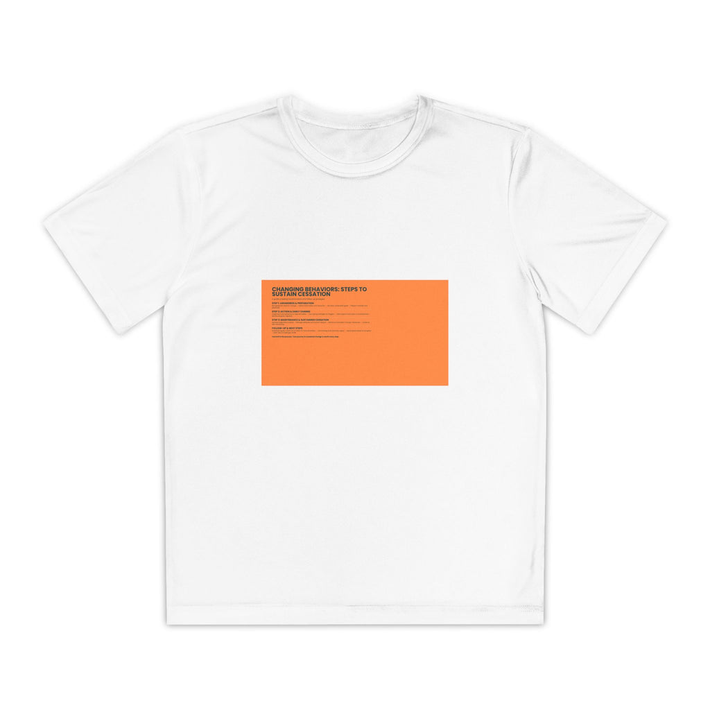 Youth Competitor Tee — Orange Badge Graphic Youth T-Shirt