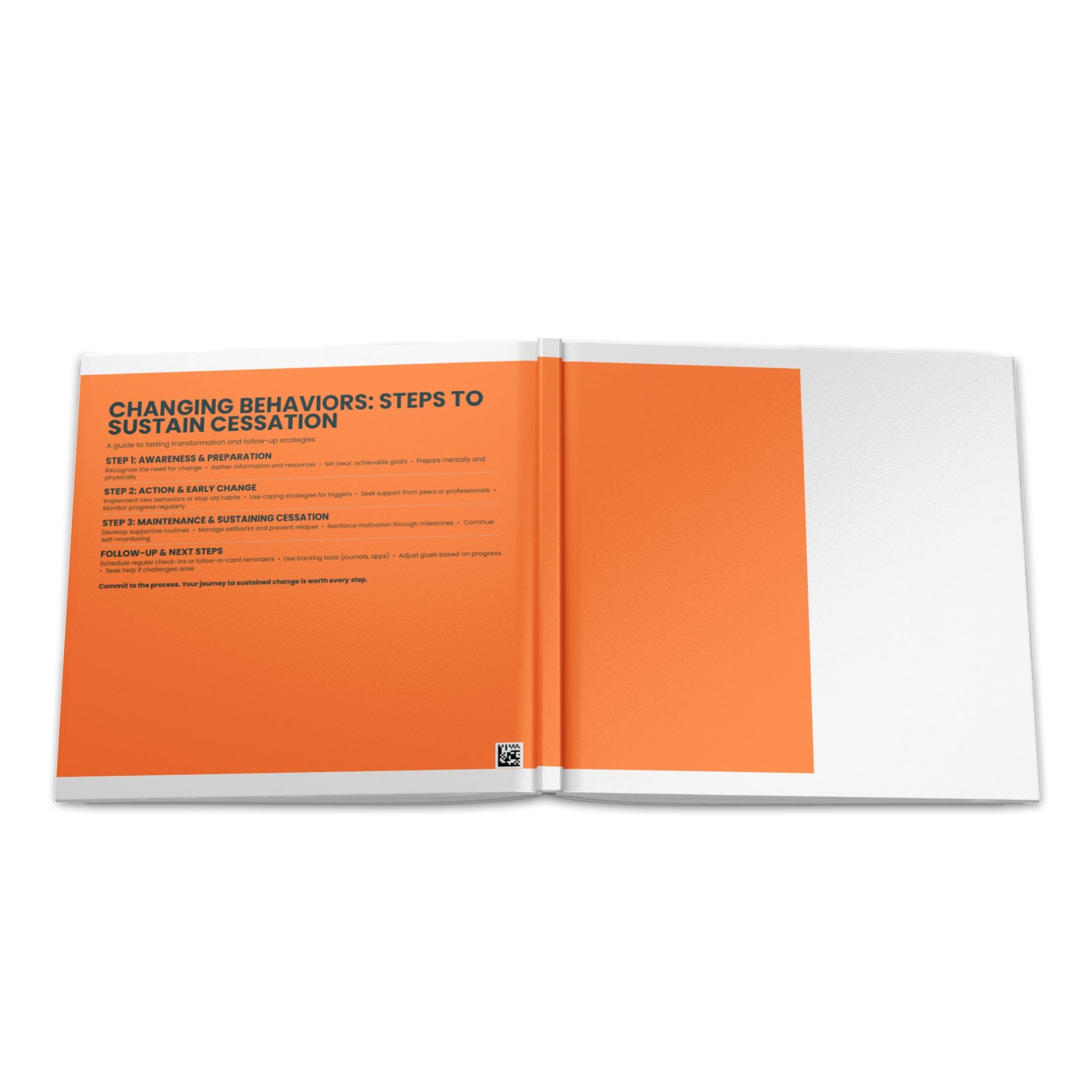 Hardcover Photo Book — Minimal Orange Block Design