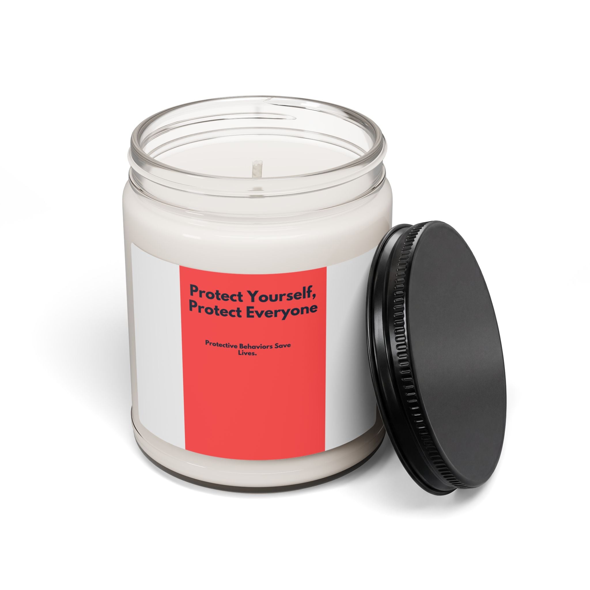 Soy Candle — "Protect Yourself, Protect Everyone" Scented Jar (9 oz)
