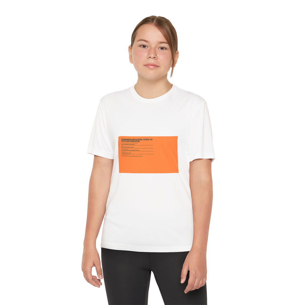 Youth Competitor Tee — Orange Badge Graphic Youth T-Shirt
