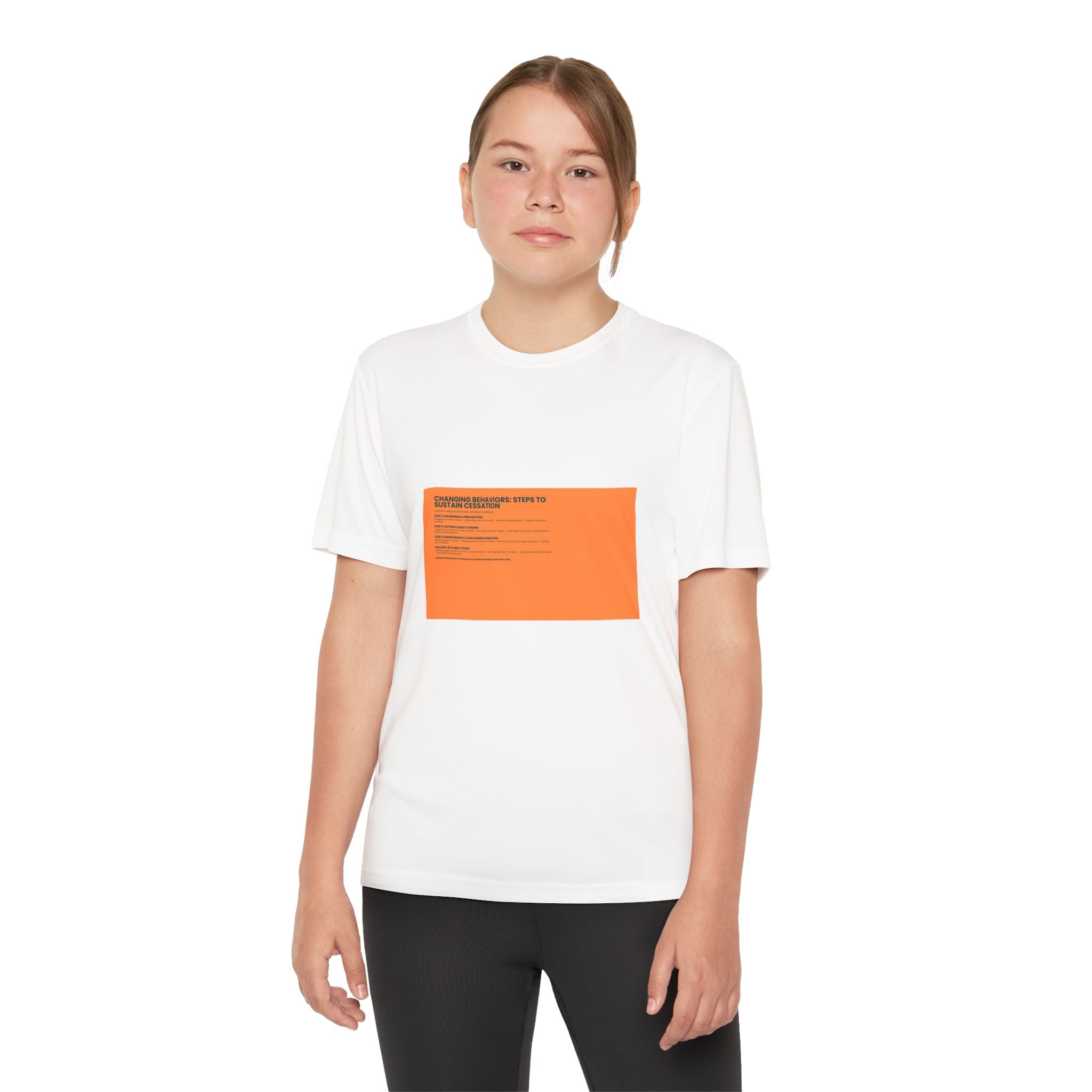Youth Competitor Tee — Orange Badge Graphic Youth T-Shirt