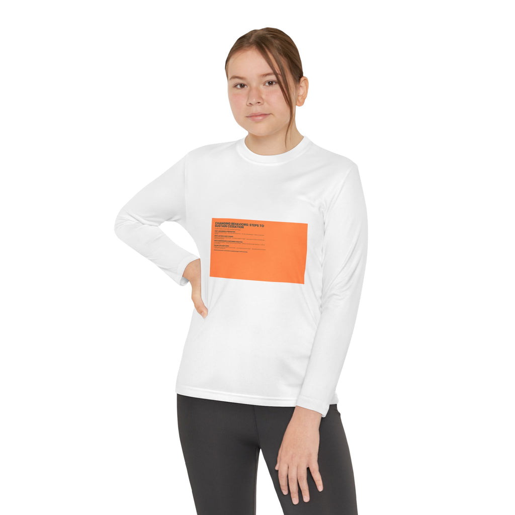 Youth Long Sleeve Tee — Orange Label Minimalist Competitor Design