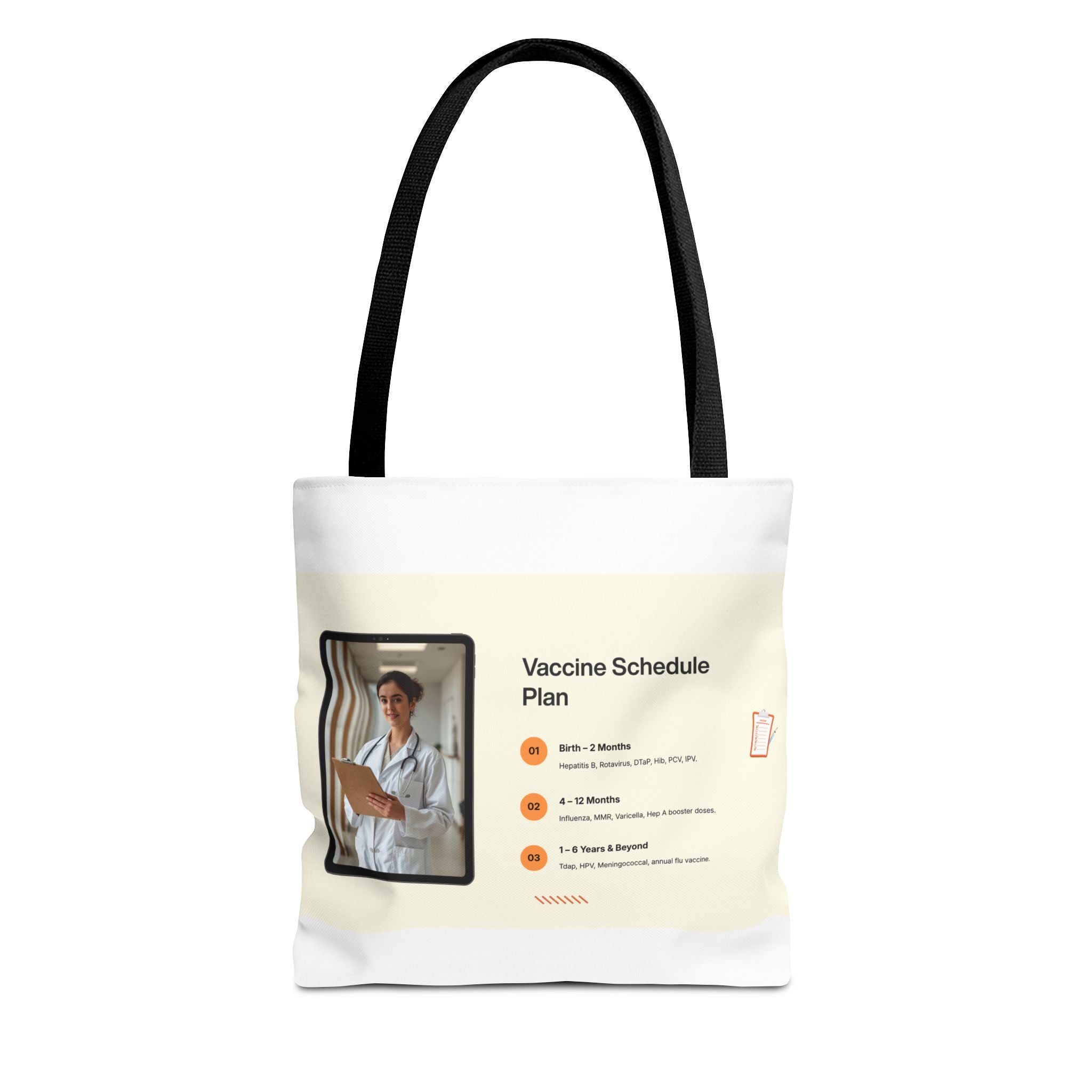 Vaccine Schedule Plan Tote Bag – Medical Appointment Organizer Tote